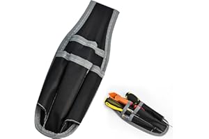 QACUU Compact Multi-Pocket Tool Pouch Belt for Woodworkers and Electricians Heavy-Duty Small Tool Belt, Wear-Resistant Tool Belt Pouch for Tools Storage, Easy Access Work Pouch Organizer for Hand Tools