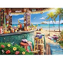 Ravensburger Beach Bar Breezes 1500 stukjes puzzel voor volwassenen | Unieke en ontspannende activiteit | Premium kwaliteit | Duurzame materialen | Ideaal voor plezier met het gezin