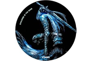 Woxter Stinger Floorpad Blue - Alfombrilla Gaming de Suelo, Tapete Protector para Suelo - Resistente al Agua, Lavable, 100% Microfibra, Diámetro 120 cm, Color Azul