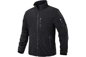 TACVASEN Giacca Invernale da Uomo Giacche Tattiche Full-Zip Jacket in Pile con Tasche con Cerniera