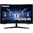 Samsung Monitor Gaming Odyssey G5 (C32G53), Curvo (1000R), 32", 2560x1440 (WQHD 2K), HDR10, VA, 144 Hz, 1 ms, FreeSync Premiu