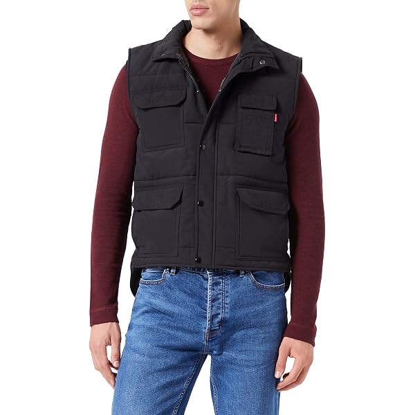 Doudoune Sans Manches Homme Légère – Gilet Matelassé Chaud Multipoches Automne Hiver, Style Casual Travail Et Loisirs