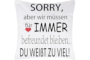 Merclix Geschenke für Freundin Kissenbezug 45x45cm Beste Freundin Geburtstag Weihnachten Geburtstagsgeschenk für BFF