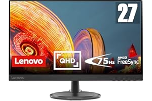 Lenovo C27q-35 | 27" WQHD Monitor | 2560x1440 | 60Hz | 250 nits | 4ms Reaktionszeit | HDMI | DisplayPort | AMD Radeon FreeSyn