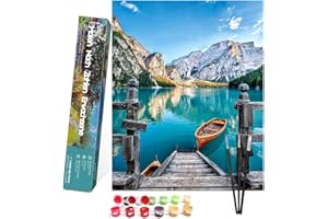 Bougimal Dipingere con i numeri adulti, kit per dipingere con i numeri con pennelli e pigmento Acrilico regalo per donne mamma figlia natale compleanno decorazione della casa - Senza Telaio 40 * 50 cm