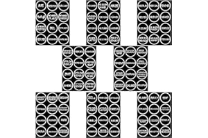 CEXUN 96 pezzi Etichette per Barattoli,Etichette per Spezie,Etichette Impermeabili Adesive,Riutilizzabile Etichette Adesive per Barattoli Vetro,per Cucina Barattoli di Spezie Scaffali