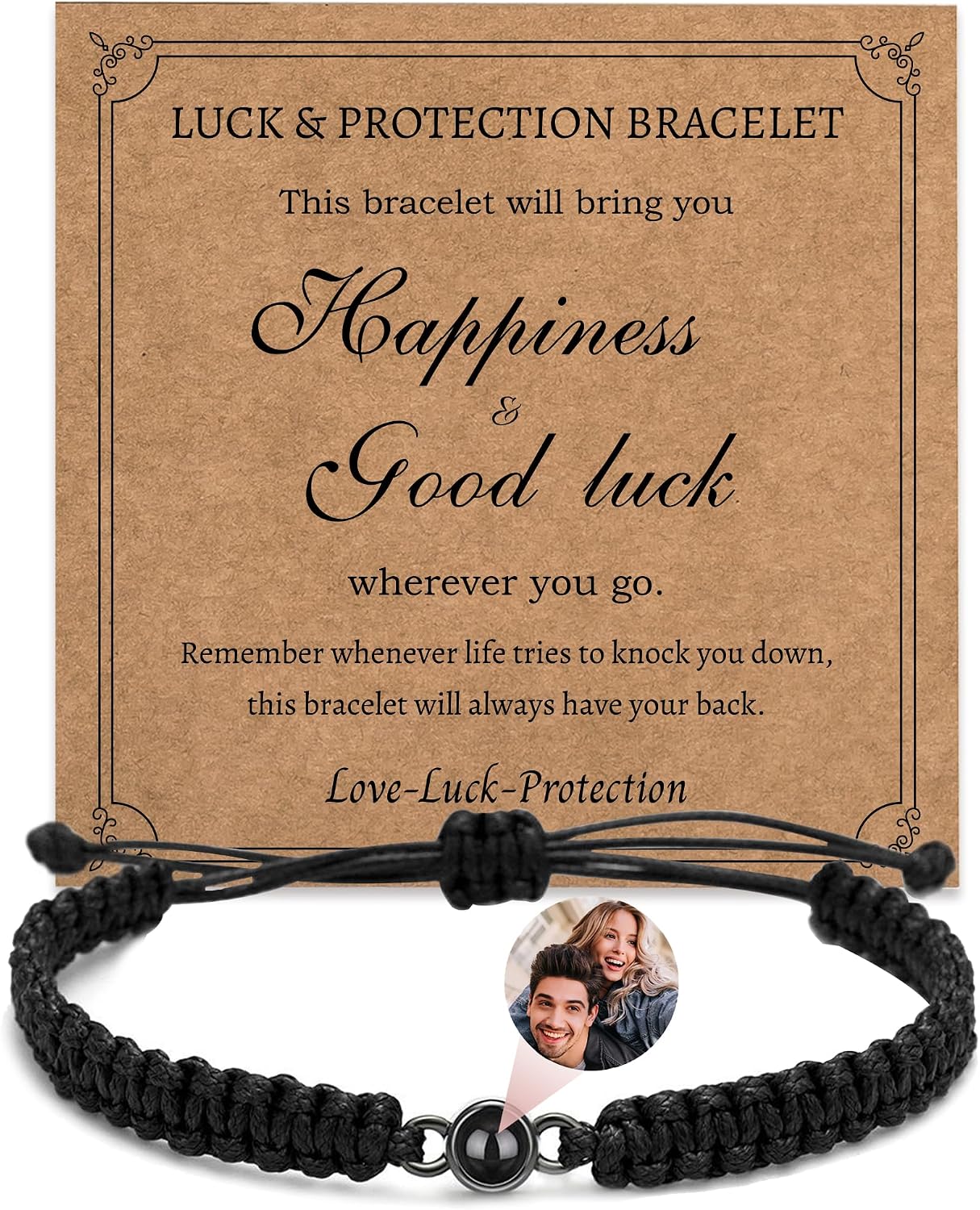 Easycosy Regalos Dia del la Madre, Personalizado Pulsera con Foto Dentro, Pulseras Personalizadas con Proyección de Imagen para Mamá, Papá, Pareja, Amigo, Novio