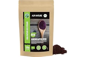‎ALPI NATURE Alpi Nature Aronia Pulver BIO 100g, Aroniabeeren bio gemahlen, Aroniabeeren Pulver, glutenfrei