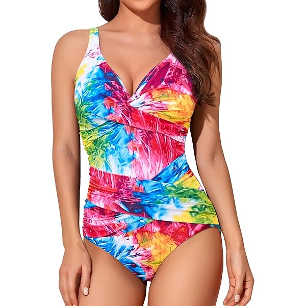 Tuopuda Badpak voor dames, 1 stuk, grote maat, platte buik, eendelig, zwemkleding, push-up, badpak, sexy, spaghetti, verstelbaar, voor strand, zwemmen, L-4XL, Groen 2, XXL