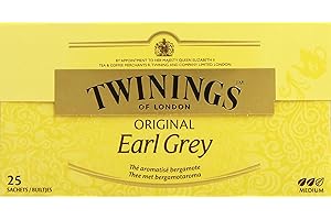 Twinings - Juego de 4 bolsitas de té original Earl Grey 25 unidades, 50 g