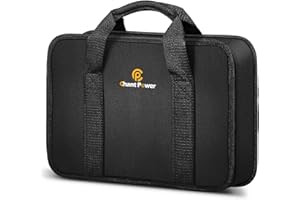 C P CHANTPOWER Portable Tool Bag 34 x 24 x 7 cm, Waterproof Rectangular Canvas Tote Bag with Extra Wide Mouth, Handle Design