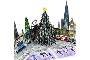 Cardology - London Night Pop-Up Christmas Card |3D Festive Greeting for Grandparents, Parents or To Send Abroad