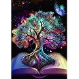 Peinture Par Numéros Arbre De Vie - Toile 30x40cm Avec Peintures & Pinceaux, DIY Déco