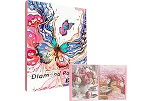 MUFEKUM A3 Diamond Paintings Bildersammlung, Kunststoffmappe für Schmuckarbeiten und Kunstportefeuille (Pink)