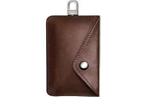 FANACAN Genuine Leather Faraday Pouch for Car Keys - Signal Blocking Bag - Anti Theft Key Case - 3-Layer Structure Key Pouch - Gift RFID Key Fob Protector for Women, Men（Patent Pending）