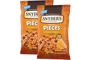 BHARTI BEN Snyder's of Hanover Pretzel Pieces, Cheddar Cheese 318g, (Pack of 2)