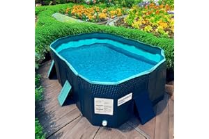 JML Starlyf Foldable Pool - Large Paddling Pool for Kids and Adults, Fibermax Shell, Quick-Drain, Easy Clean System, Portable