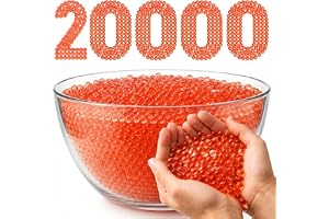 Gel Balls 7-8mm Water Bullets for Blaster Gun, High Absorbent Water Beads Ammo, Non-Toxic Gel Blaster Refill Balls for Shooting Practice, Decoration & Play (Red, 20000 Pcs)