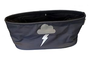 BundleBean Buggy/Stroller Organiser, Storage Bag, Nappy Pouch - fits to Handlebar of Any Pushchair/Buggy/Stroller (Silver Lightning)