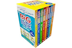 The Big Nate Collection Series 8 Books Box Set by Lincoln Peirce (Boy with the Biggest Head in the World, Strikes Again, On a Roll, Goes for Broke, Flips Out, In the Zone, Lives it Up & Blasts Off)