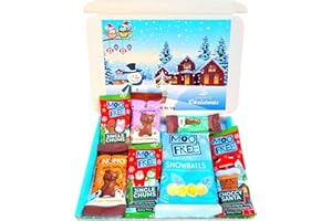 Vegan Christmas Chocolate Selection Hamper Gift Box | Free From, Gluten Free, Dairy Free, Lactose Free, Egg Free, Nut Free, Vegan & Vegetarian | Hamper Exclusive To INTERGALACTIC SWEETS