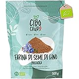 Farina di Semi di Lino Macinati Biologici - 500g. Farina Low Carb Ricca di Omega 3 e Fibre. Contiene Antiossidanti Fitosterol