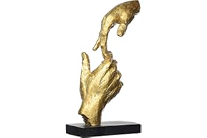 CASABLANCA MODERNES DESIGN Casablanca - rzeźba, figurka dekoracyjna - dwie ręce - dwie ręce - żywica poliestrowa - kolor złoty/czarny - 29 x 13,5 x 8 cm