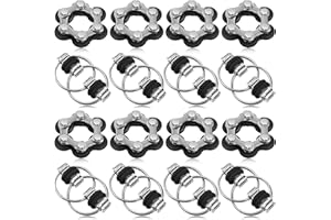 CHENGU 16 Pcs Fidget Toys Set Include 8 Six Roller Chain and 8 Key Flippy Chain Stress Reducer Bike Chain Toys Anxiety Relief Bike Chain for Teens Adults ADHD, Add, Autism (Black)