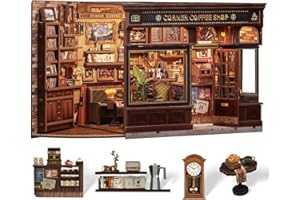 Cutefun Book Nook Kit – zestaw "zrób to sam" miniaturowy zestaw rzemieślniczy dla dorosłych – półka na książki, dekoracja 3D, drewniane puzzle, prezenty dla kobiet, nastolatków, miłośników książek