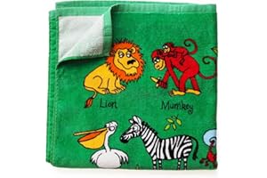 Tyrrell Katz Kids Jungle Printed Towel in Blue - Children’s Bath Sheet 100% Soft Cotton Beach Cloth with Rectangular Design - 70 x 140 cm