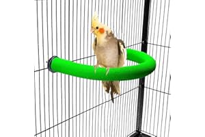 TeTupGa Soporte de perca para loros en forma de U, juguete para mascotas, plataforma para pájaros, arena para moler patas de arena, jaula de palo limpio, ejercicio, conure, periquito, cacatúa,