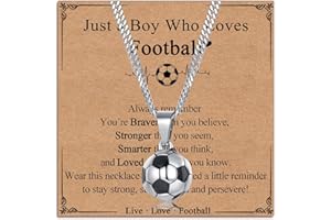 Toplstud Football Gifts for Boys - Football Necklaces for Boys - Birthday Presents for Son Grandson Nephew - Encouragement Gifts for Kids