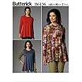Butterick Patterns 6136, Misses Tunic,Sizes (16-18) (20-22) (24-26), Cotton, Multi-Colour, ZZ (LRG-XLG-XXL)