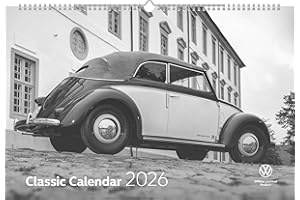‎ARTI PROMOTION arti - VW Classic Kalender 2026 - im Format 49,5 x 33 - Bilder der Volkswagen Klassiker, VW Käfer, Bulli, Golf GTI