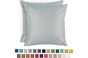 Blumtal zestaw 2 poszewek na poduszki 40x60 cm jasnoszary – dekoracyjna aksamitna poszewka z ukrytym zamkiem, na ozdobne poduszki, sofę i kanapę, z możliwością prania