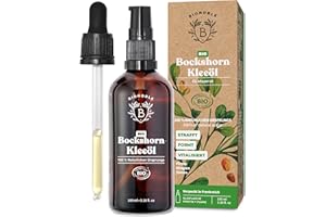 ‎BIONOBLE Bionoble Bockshornklee-Öl Bio 100ml - Öl-Mazerat aus Bockshornkleesamen + Sonnenblumenöl - Körper, Brustbereich, Gesäß, Haare, Nägel - Vegan Fenugreek Oil - Glasflasche + Pipette + Pumpe
