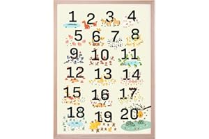 Gumpie ABC Poster für Kinder Bundle mit Einfach Zahlen lernen von 1-20 Made in Germany | Kinderleicht schreiben lernen | Buchstaben schreiben lernen | Rechnen lernen 1. klasse (Zahlenposter)