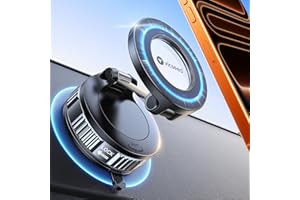 VICSEED for Magsafe Car Mount Vacuum Magnetic Phone Holder for Cars [55+KG Ultra-Strong Suction] Car Phone holder Accessories [360° Rotate & Fold] for iPhone17 Pro Max Air 16 15 14 13 12 & Samsung