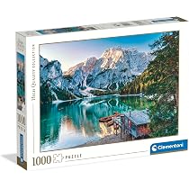 Puzzle 1000 Pezzi Clementoni 'Biblodame', 70x50 Cm, Illustrazione Biblioteca E Diga, Made In Italy