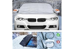 JILTLU Copri Parabrezza Auto,Copertura Parabrezza Auto,con 9 Magneti Autocopertura Parabrezza per Auto Antighiaccio Contro Neve,Ghiaccio,Gelo,Polvere,Sole UV Adatto la Maggior Parte dei Veicoli-170CMx145CM