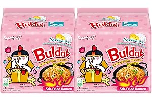 Paradise Products Samyang Noodles Spicy Chicken Noodle Carbonara, 2 (Pack of 5) - Korean Noodles Ramen