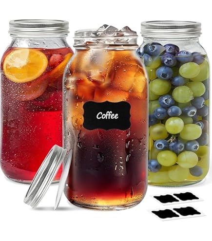 Glazen Potten Met Deksels (490 ml) Glazen metselaarpotten, Mason Jar (12 Stuk) voor Overnight Oats, Inmaken en Jam Maken 16oz, Porta Biscotti, Contenitore vetro