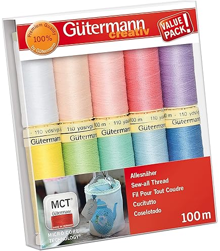 Gütermann Nähfaden-Set Cute and Pink Applikationen (6 Farben / 100 m