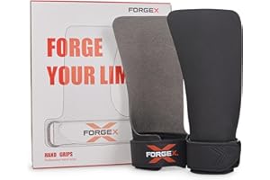 FORGEX Calleras Crossfit Pro Grip – Hand Grips sin magnesio, Alta Tecnología Antideslizante (2,7 mm), Incluye Muñequeras, Protección para Cross-Training, Halterofilia, Calistenia, Gymnastics, Pull ups