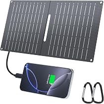 Pannello Solare Pieghevole Ecosonique Da 30W – Portatile, Con USB-C E USB-A, Impermeabile ETFE, Ricarica Rapida Per Campeggio E Trekking