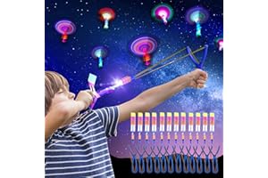 Piucrty Regalos Cumpleaños Niños Colegio 12 Flecha Luminosas Helicoptero Juguetes Relleno Piñata Infantil Flying Spinner Volador Detalles Fiesta Fluorescentes Regalitos Invitados Niños 5-12 Años