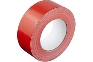 GTSE - Robusto nastro americano - 1 rotolo - Nastro adesivo telato rosso - 48 mm x 50 m - Impermeabile - Per riparare, fissare, legare, rinforzare e sigillare