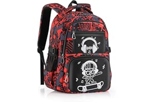 welsauber Schulrucksack Jungen 30L,Komfortabler Kinderrucksack Jungen,Schultasche mit Leuchteffekt,Wanderrucksack Kinder mit mehreren Fächern,46x32x15cm Viel Stauraum(für 8-12 Jahre)