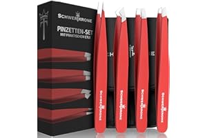 Schwertkrone Pęseta do wyrywania brwi, zestaw 4 sztuk, pęseta