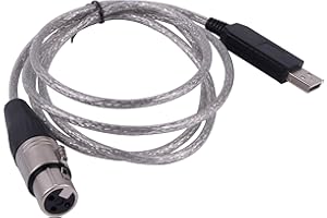 USANGREEN USB To DMX 512 Interface Adapter Controller Dmx512 PC Stage Lighting Controller Dimmer Dongle RS485 Serial 3pin XLR Converter Support Freestyler Software (16ft, Black USB shell)